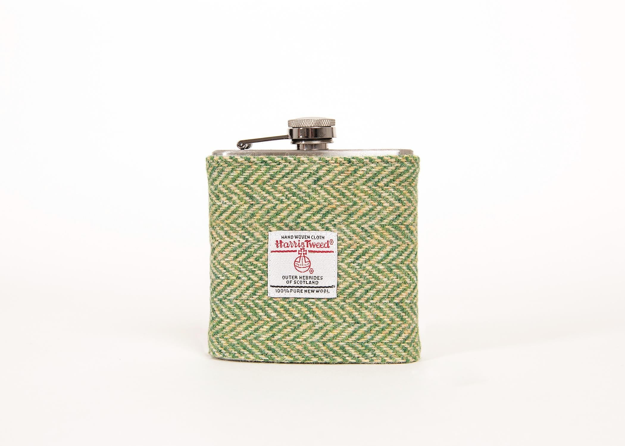 Personalised Harris Tweed Hip Flask Gift boxed best man gift wedding bridesmaid - HT11