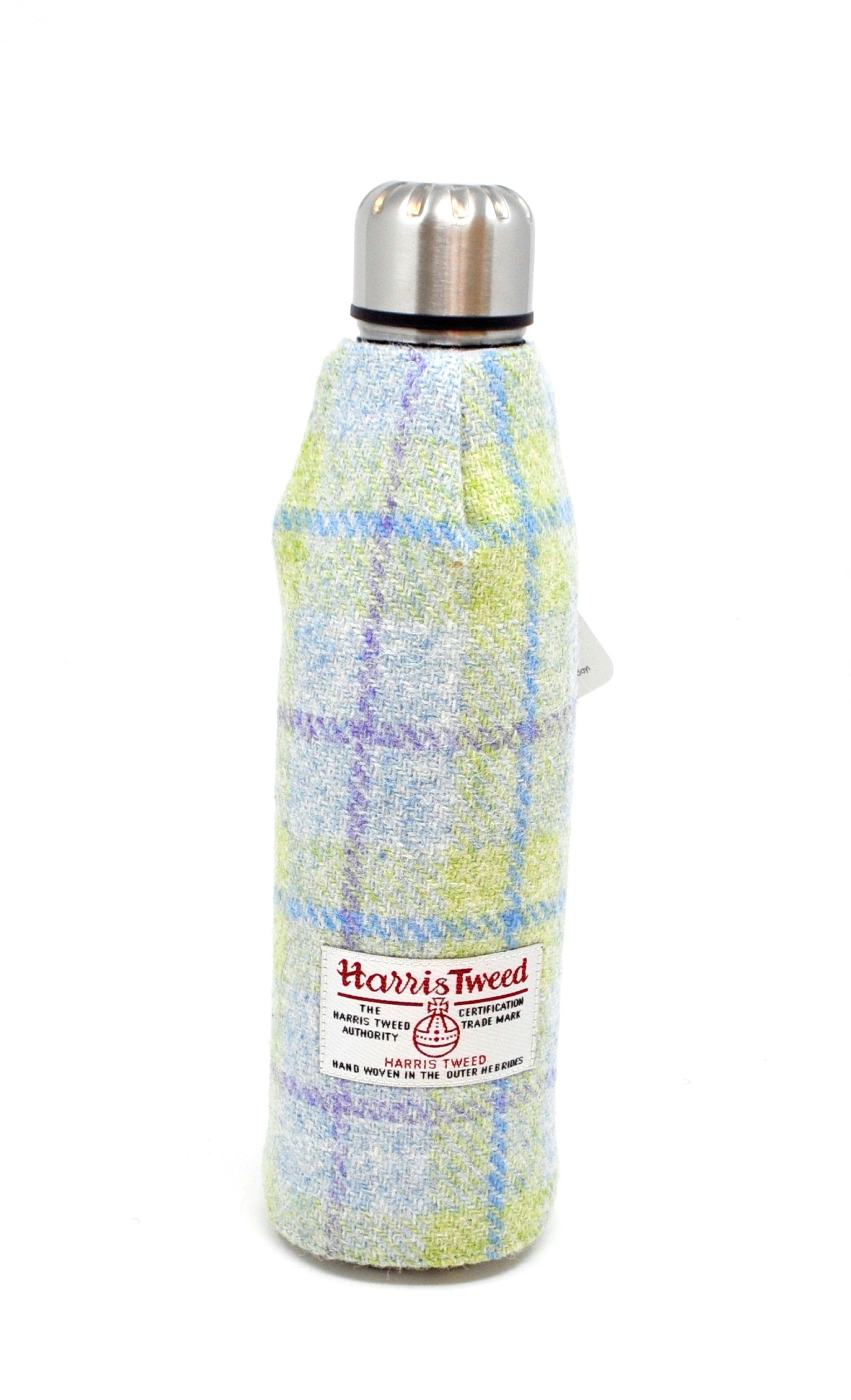 Harris Tweed Thermos Flask 500ml - Lemon Blue and Green, Hot or cold thermos flask HT54 - perfect for days out