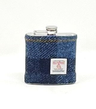 Harris Tweed Hipflasks Gift boxed, Groomsman Gifts at weddings, Scottish Luxury Gift FREE Personalisation HT55