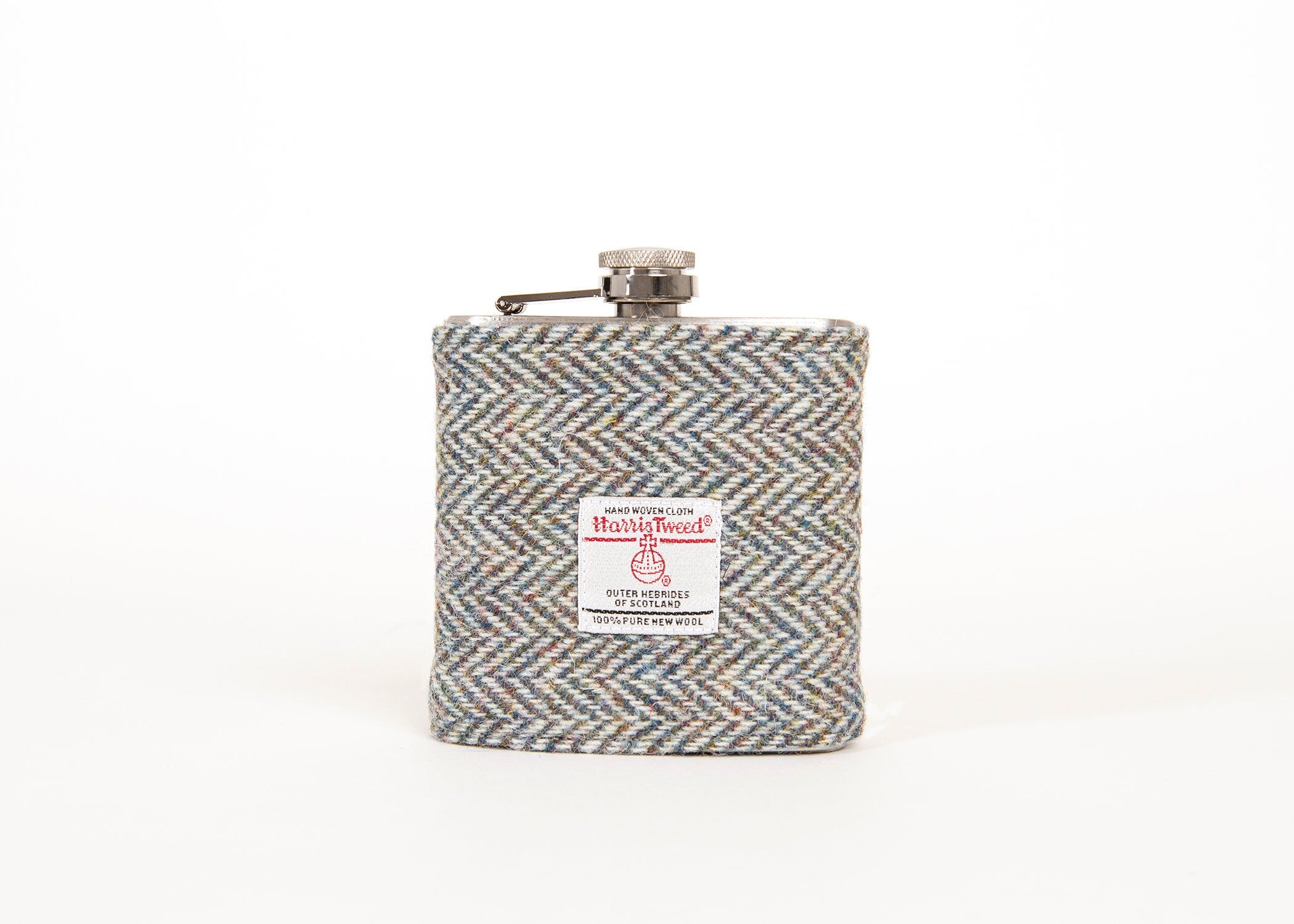 Personalised Harris Tweed 6oz Hip Flask Groomsmen Gift HT38 Scottish Luxury Wedding Gift for Him Fathers Day Usher Best Man Name Initial