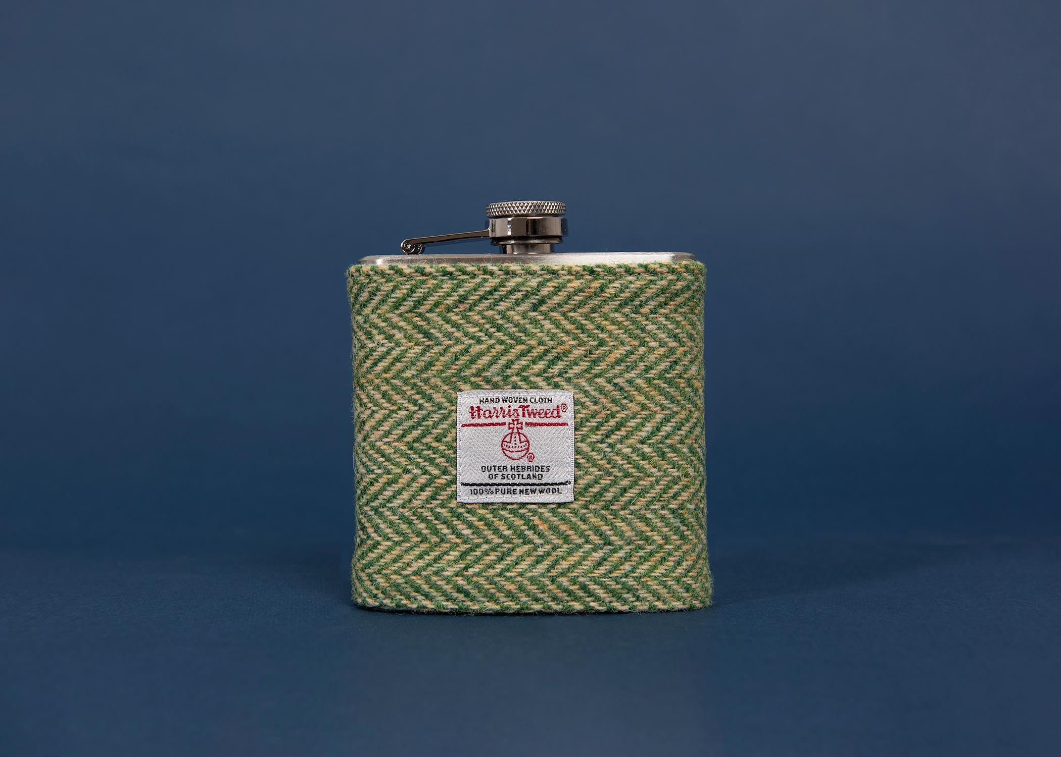 Personalised Harris Tweed Hip Flask Gift boxed best man gift wedding bridesmaid - HT11