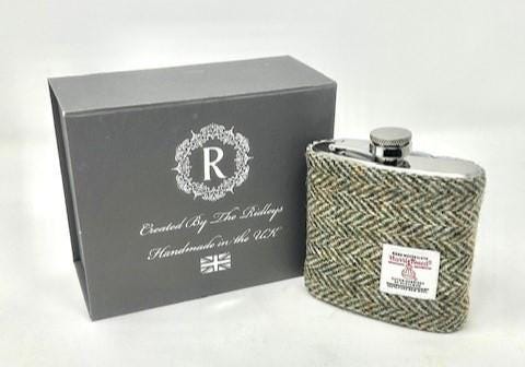 Personalised Harris Tweed 6oz Hip Flask Groomsmen Gift HT38 Scottish Luxury Wedding Gift for Him Fathers Day Usher Best Man Name Initial
