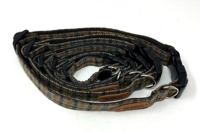 Handmade Tweed Dog Collar - Traditional Check - British Tweed - Handmade