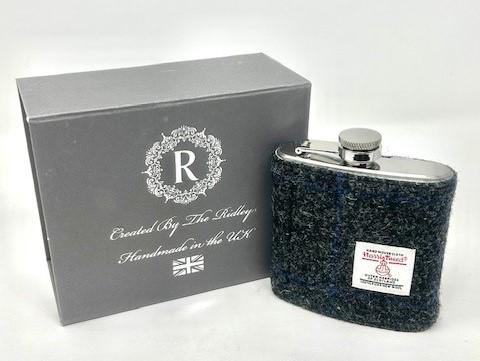 Personalised Harris Tweed 6oz Hip Flask Groomsmen Gift HT39 Scottish Luxury Wedding Gift for Him Fathers Day Usher Best Man Name Initial