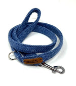 Dog Lead - Blue Herringbone Tweed