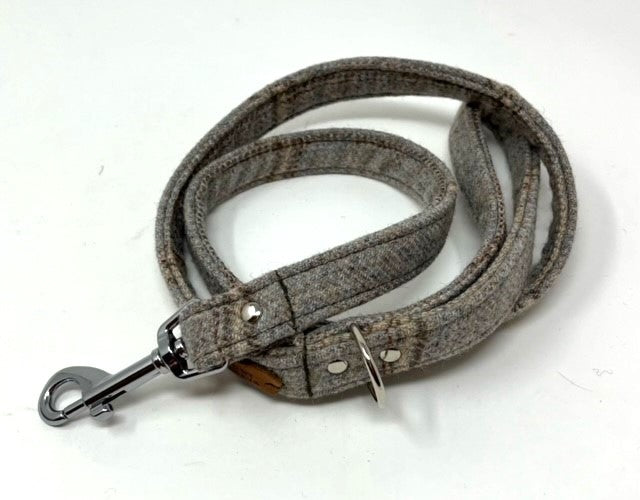 Dog Lead - Grey Tweed