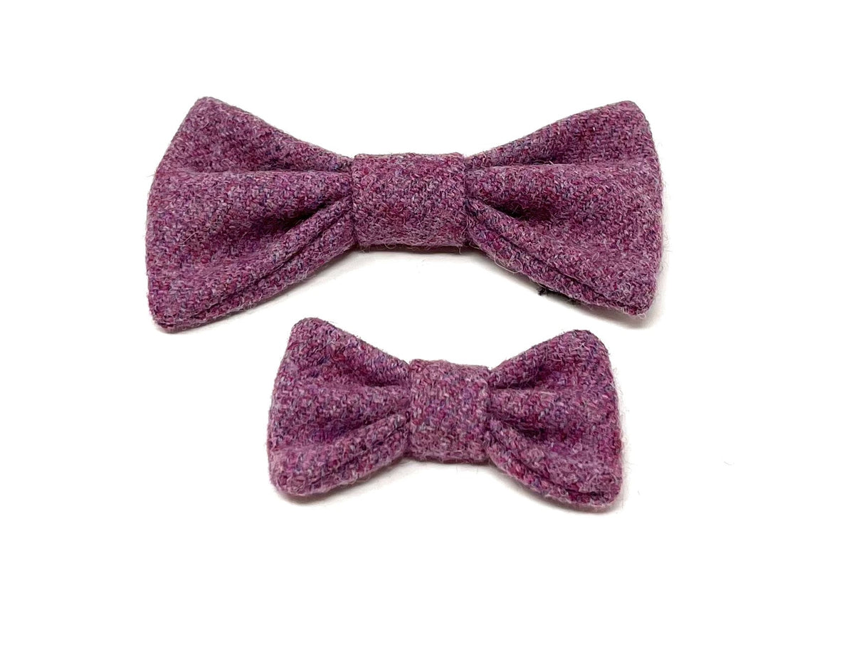 Dog Bow Tie - Lilac Tweed