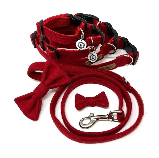 Dog Collar - Red Tweed