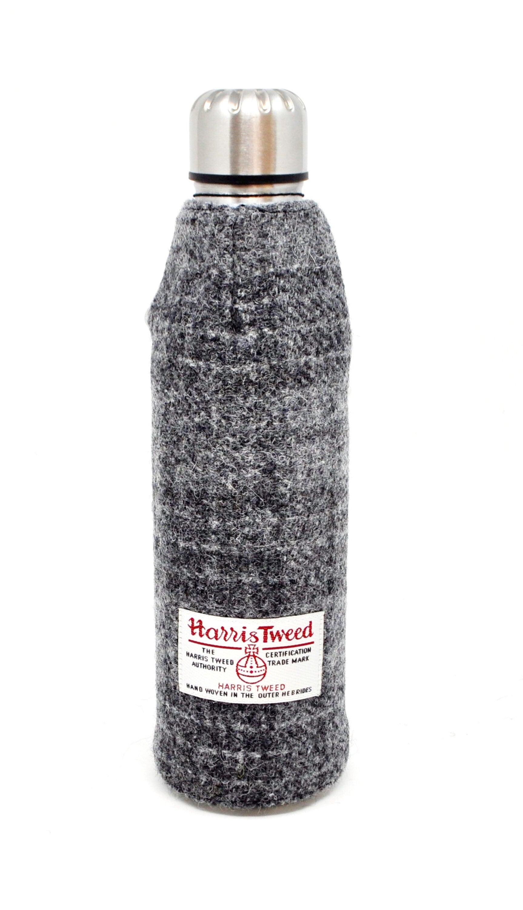 Harris Tweed Thermos Flask 500ml - Dark Grey, Hot or cold thermos flask HT52- perfect for days out