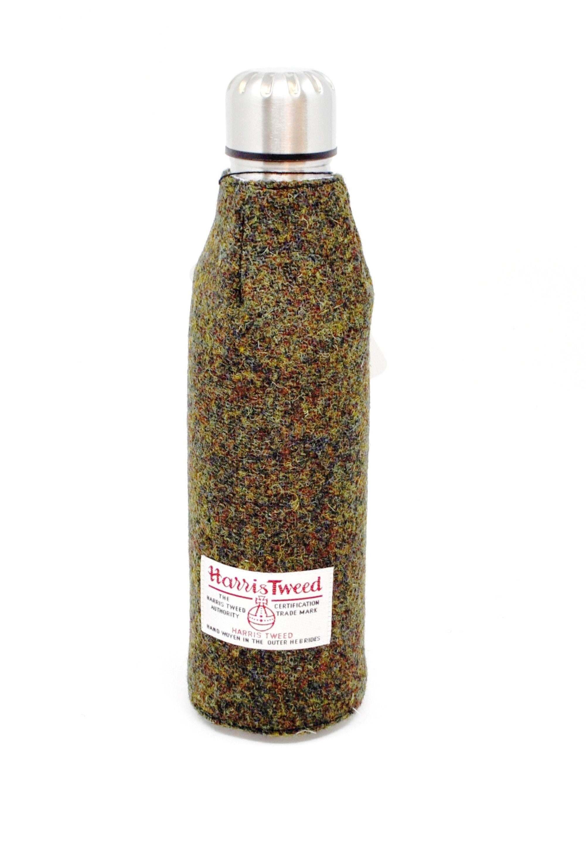 Harris Tweed Thermos Flask 500ml - Moss Green, Hot or cold thermos flask HT46- perfect for days out