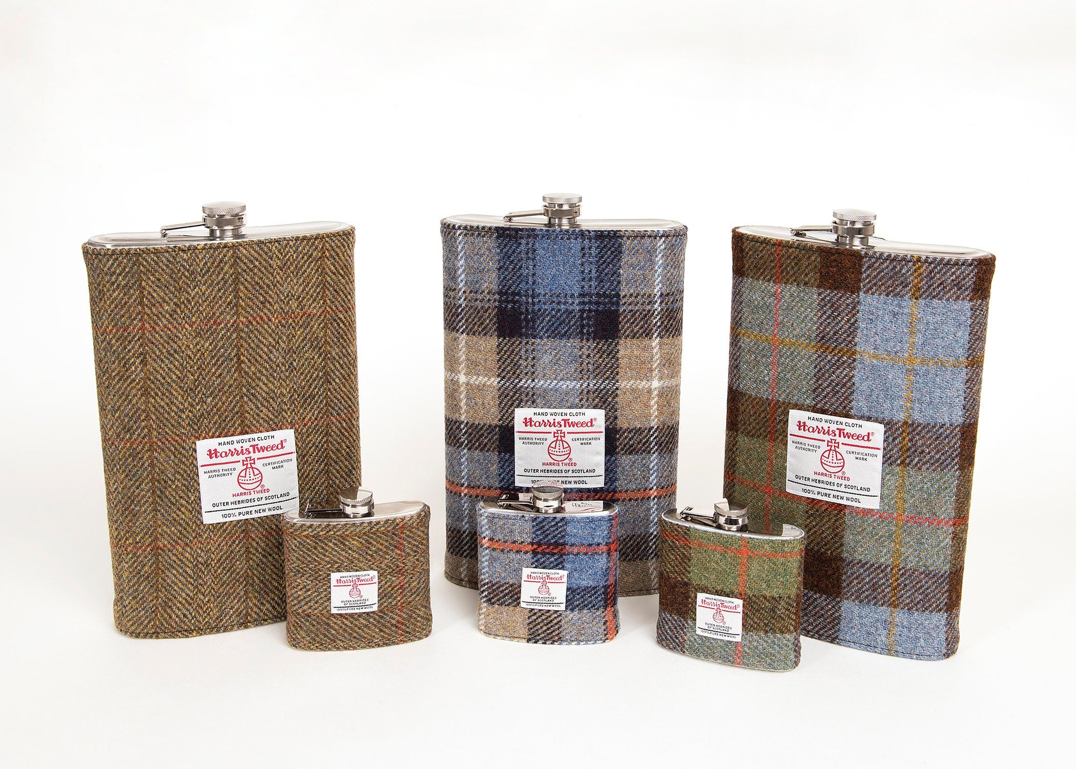Novelty Gigantic Harris Tweed Hip Flask 64oz / Groom Gift / Best Man Gift