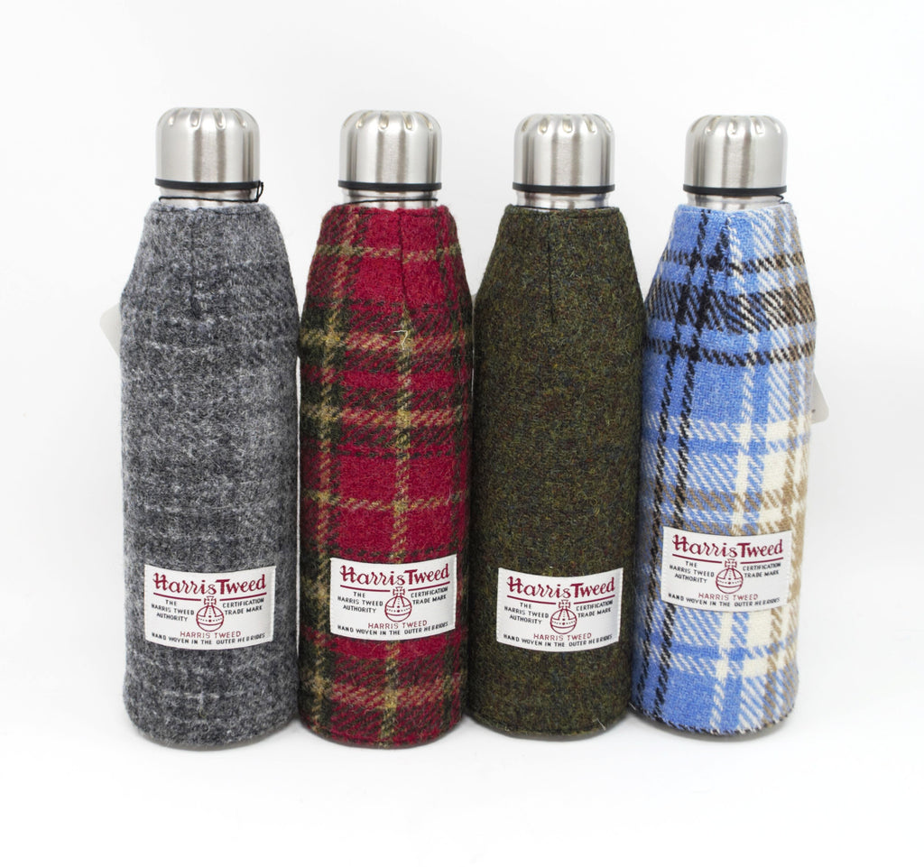 Harris Tweed Thermos Flask 500ml - Dark Grey, Hot or cold thermos flask HT52- perfect for days out