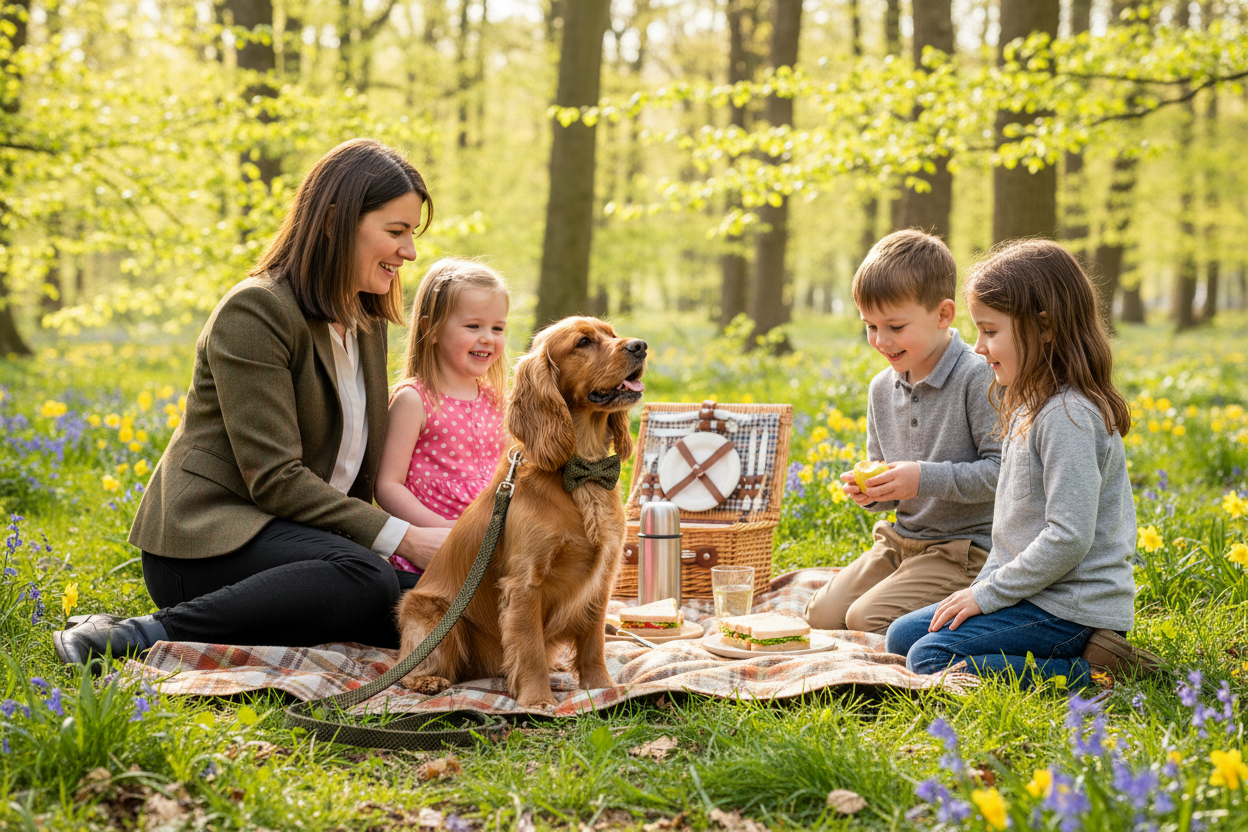 change the child next to mum to a girl in a pink dress