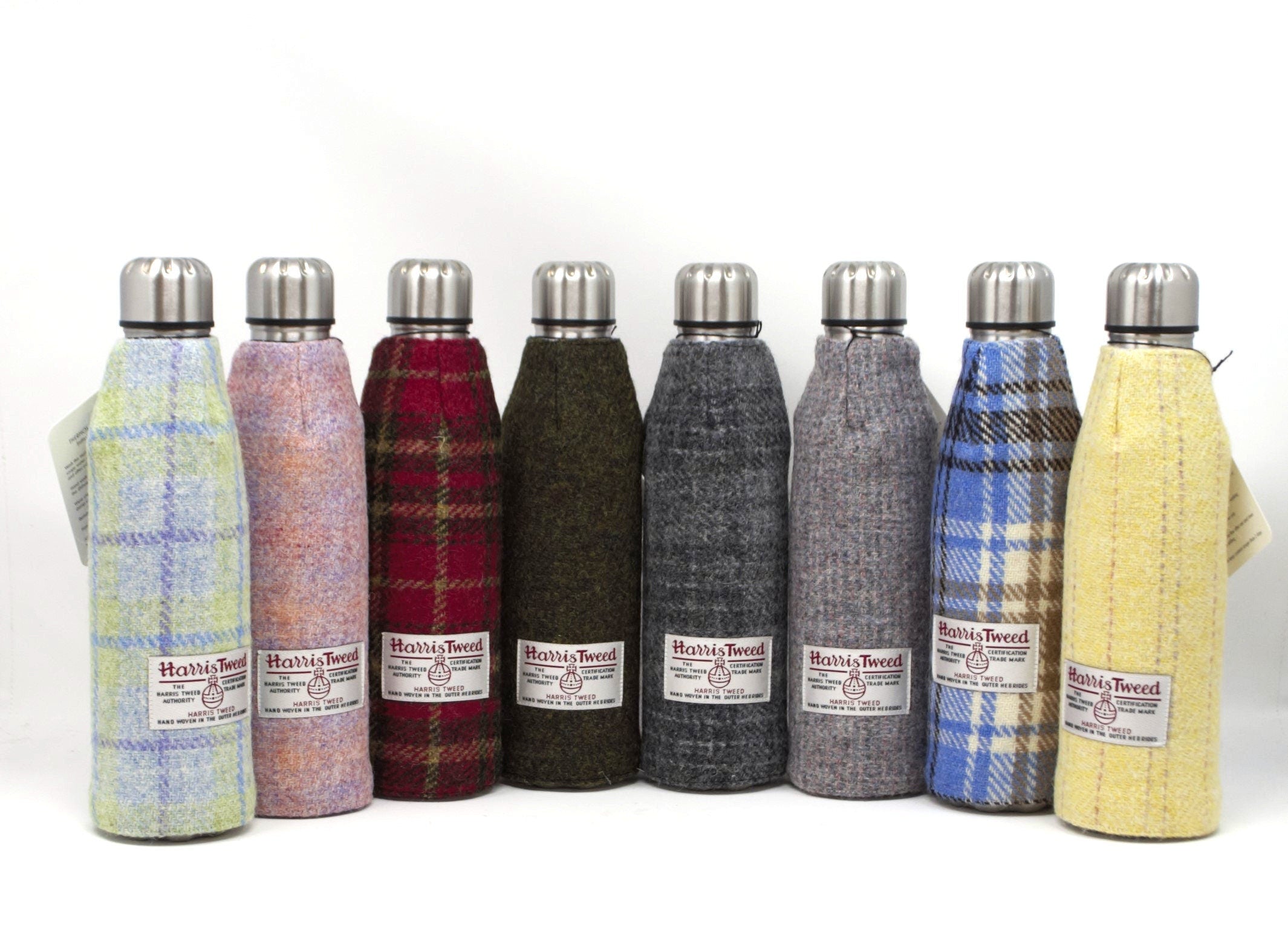Harris Tweed Thermos Flask 500ml - Moss Green, Hot or cold thermos flask HT46- perfect for days out