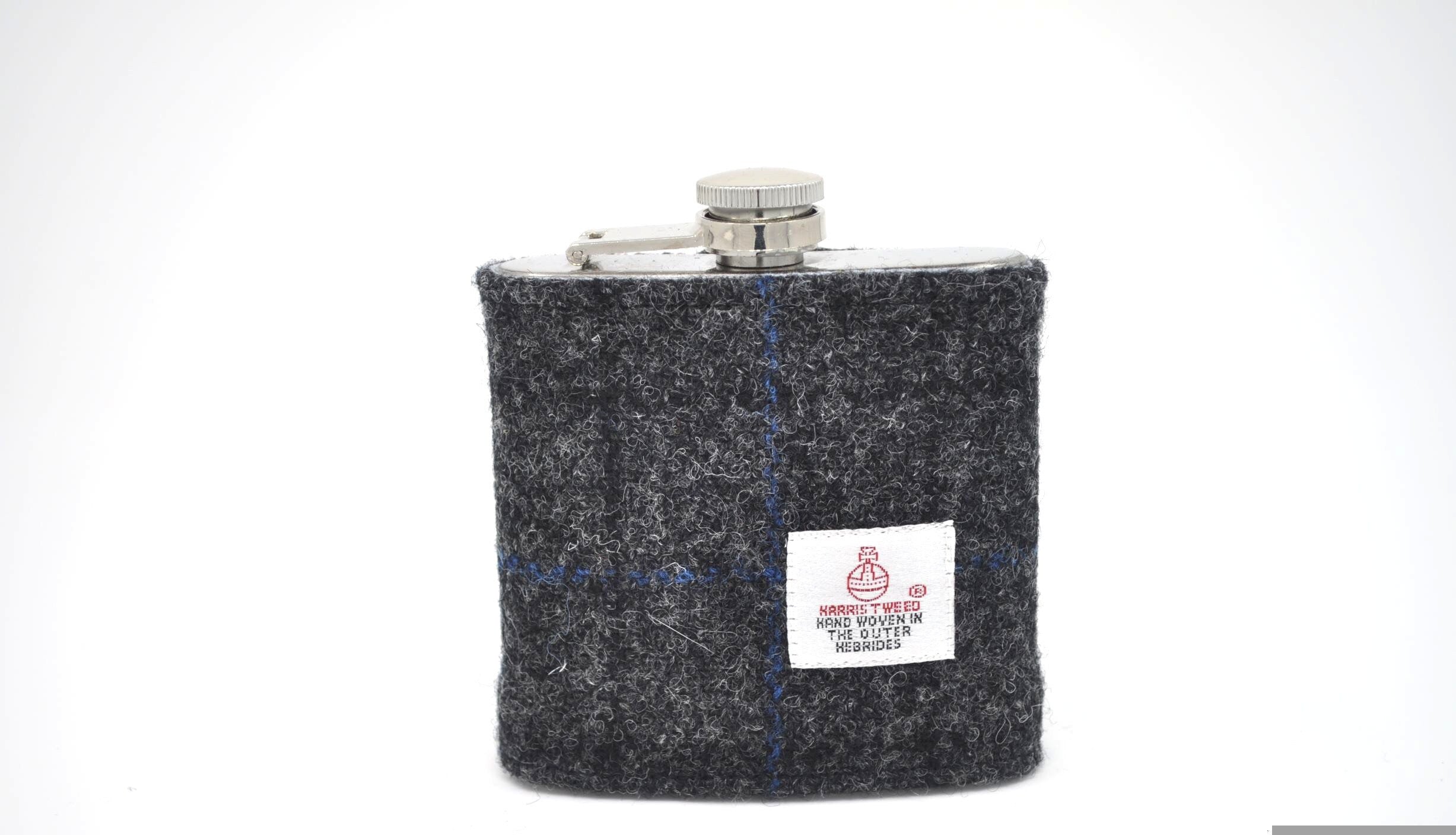 Personalised Harris Tweed 6oz Hip Flask Groomsmen Gift HT39 Scottish Luxury Wedding Gift for Him Fathers Day Usher Best Man Name Initial