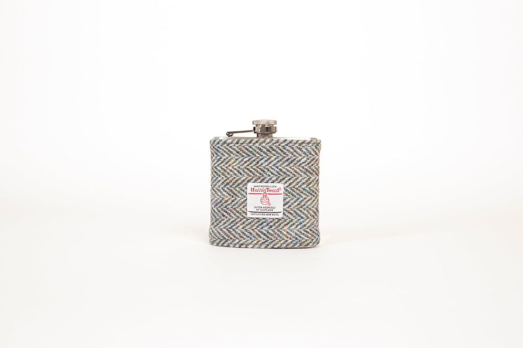 Personalised Harris Tweed 6oz Hip Flask Groomsmen Gift HT38 Scottish Luxury Wedding Gift for Him Fathers Day Usher Best Man Name Initial