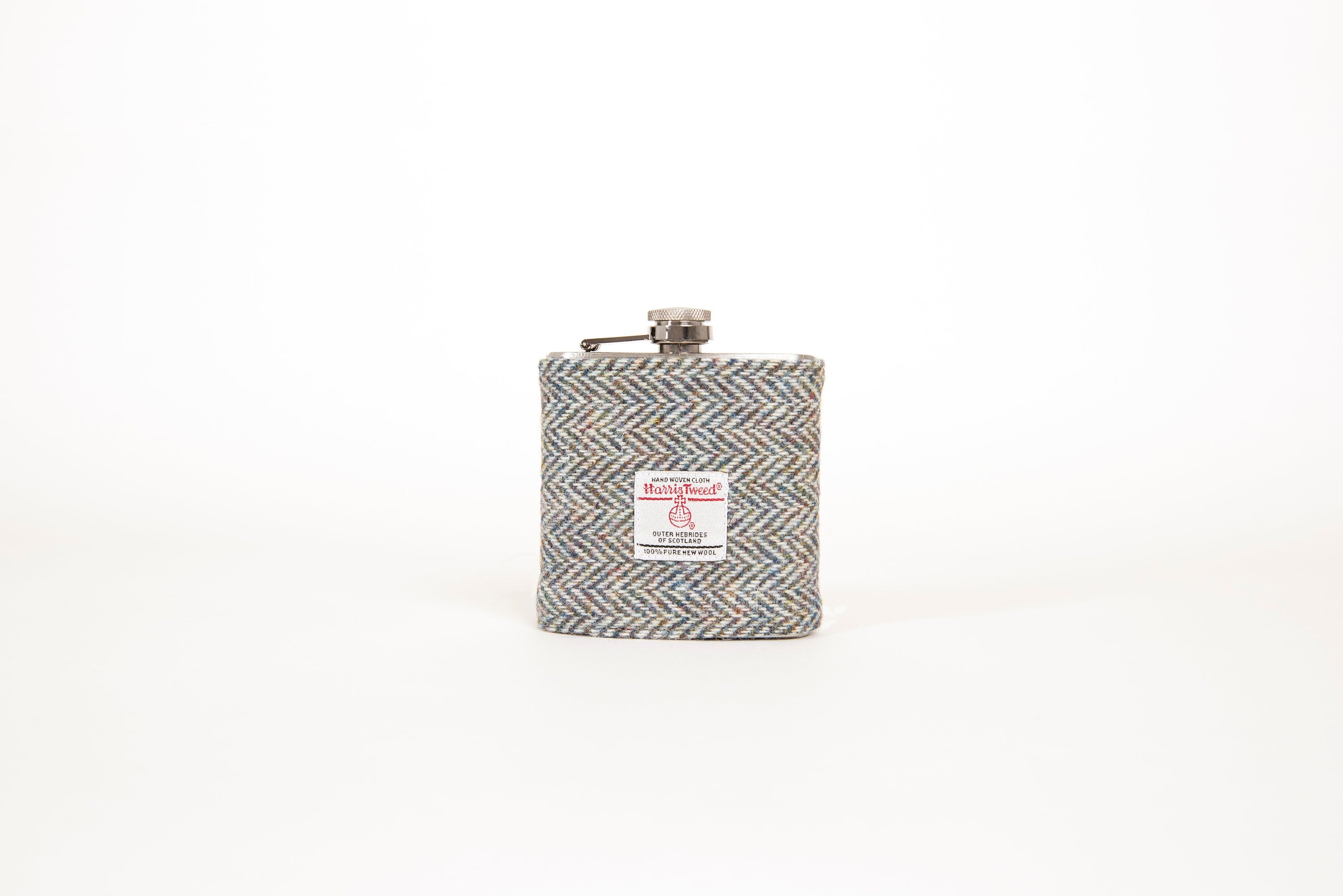 Personalised Harris Tweed 6oz Hip Flask Groomsmen Gift HT38 Scottish Luxury Wedding Gift for Him Fathers Day Usher Best Man Name Initial