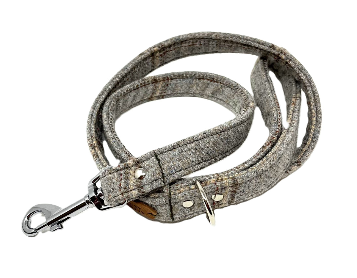 Dog Lead - Grey Tweed