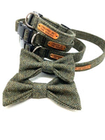 Dog Collar - Moss Herringbone Tweed