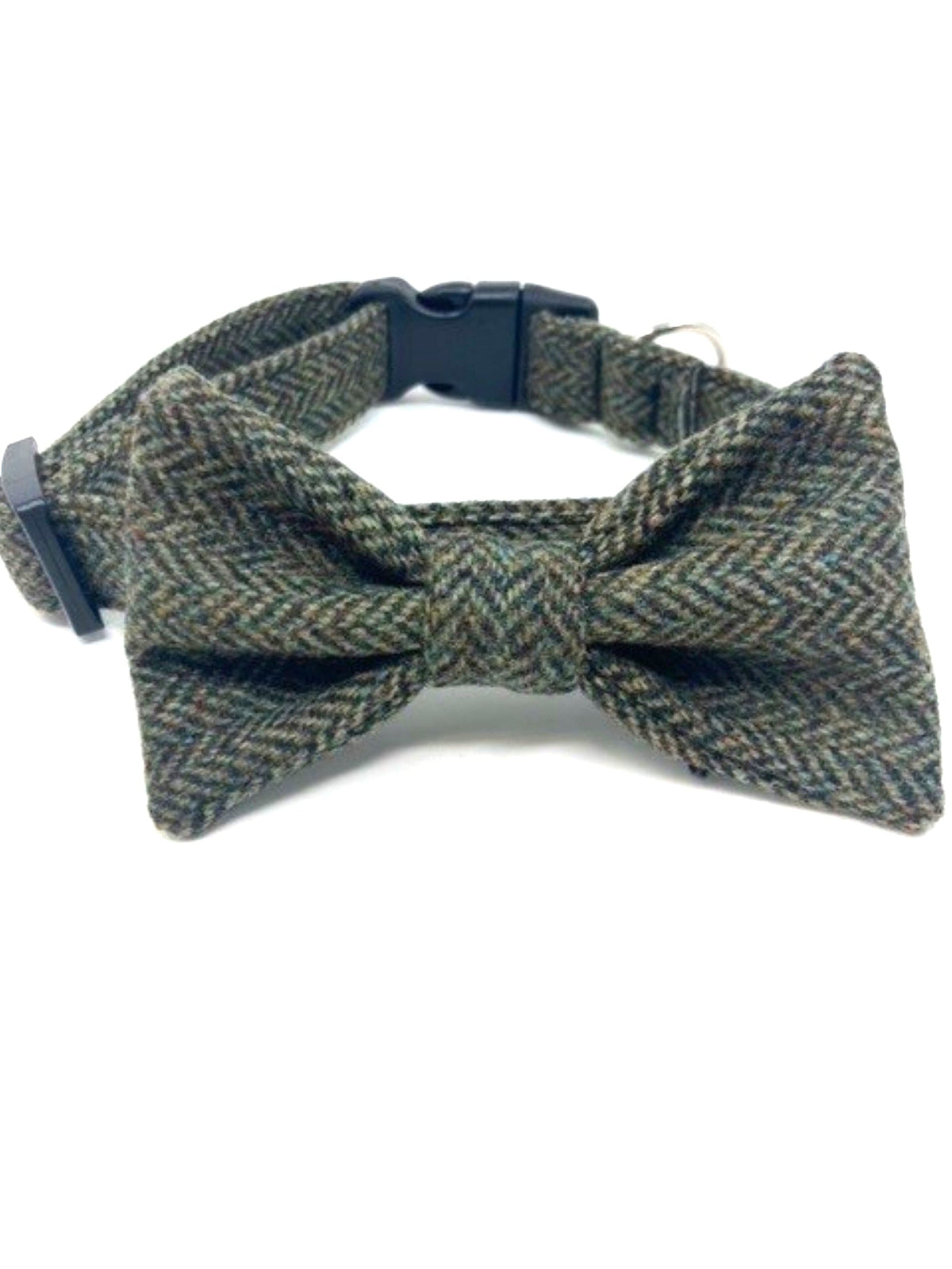 Dog Collar - Moss Herringbone Tweed