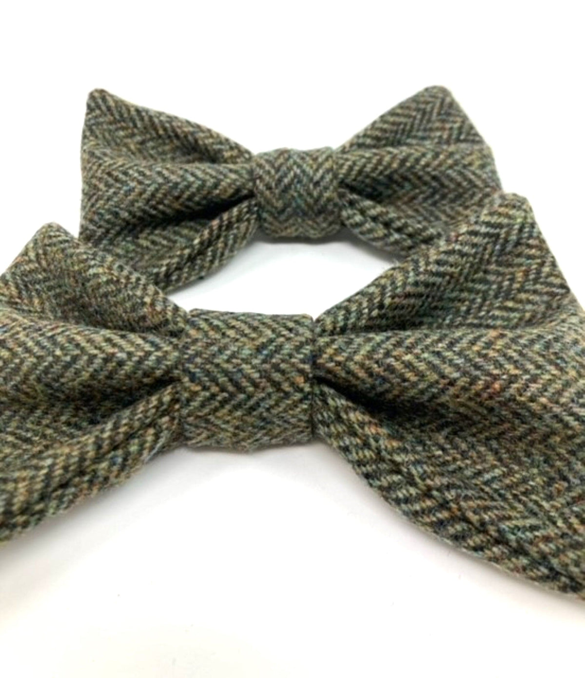Dog Collar - Moss Herringbone Tweed
