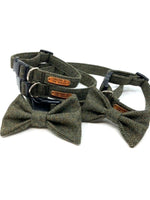 Dog Collar - Moss Herringbone Tweed