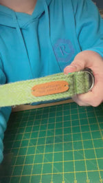 Dog Collar - Green Herringbone Tweed