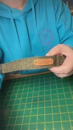 Dog Collar - Moss Herringbone Tweed