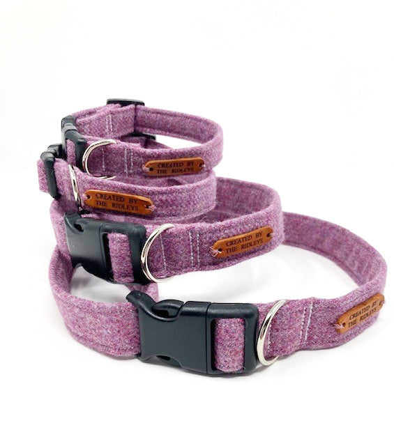 Dog Collar - Lilac Tweed